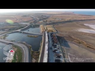 crimea - the cradle of civilization | aerial photography of the construction of the crimean bridge across the kerch strait